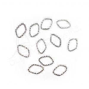(CLOSE OUT) BEADS - METAL FREE SHAPE RING (PK 100) 21 MM L X 1 MM T