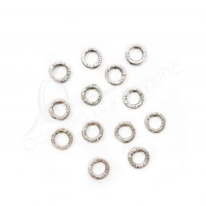 (CLOSE OUT) BEADS - METAL TEXTURED RING (PK 100) 11 MM DIA X 2 MM T