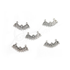 (CLOSE OUT) BEADS - METAL SETTING WITH LOOPS (PK 50) 1.5''W X 1 MM T