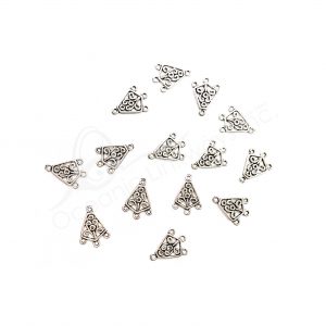(CLOSE OUT) BEADS - METAL SETTING WITH LOOPS (PK 100) 0.75''L X 1 MM T