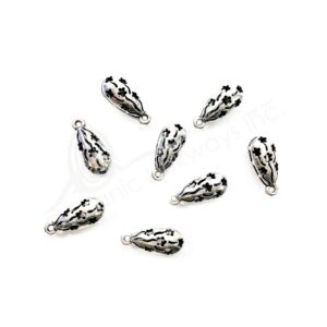 (CLOSE OUT) BEADS - METAL TEARDROP CHARM WITH STARS (PK 20) 0.75''L X 7 MM T