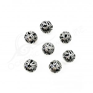 (CLOSE OUT) BEADS - METAL BALL WITH FEET (PK 20) 0.5'' DIA