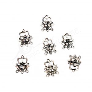 (CLOSE OUT) BEADS - METAL FRAME FLOWER SETTING WITH LOOPS (PK 50) 1''L X 1 MM T (BEAD OR PENDANT)