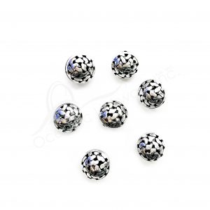 (CLOSE OUT) BEADS - METAL BALL WITH FREE SHAPE OPENINGS (PK 20) 17 MM DIA X 12 MM W
