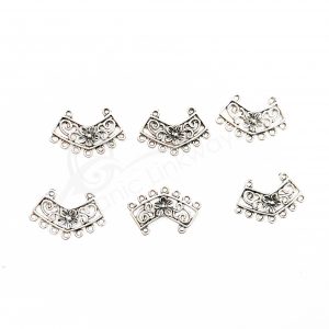 (CLOSE OUT) BEADS - METAL SETTING WITH LOOPS (PK 50) 1''W X 1 MM T