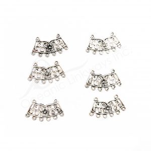 (CLOSE OUT) BEADS - METAL SETTING WITH LOOPS (PK 50) 1''W X 1 MM T