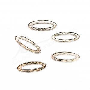 (CLOSE OUT) BEADS - METAL OVAL RING (PK 50) 37 MM L X 2 MM T