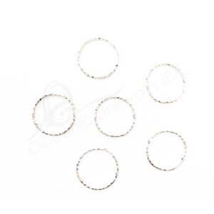 (CLOSE OUT) BEADS - METAL TEXTURED RING (PK 30) 1''DIA X 2 MM T