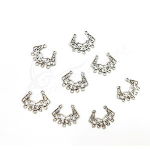 (CLOSE OUT) BEADS - METAL SETTING WITH LOOPS (PK 50) 1''W X 1 MM T