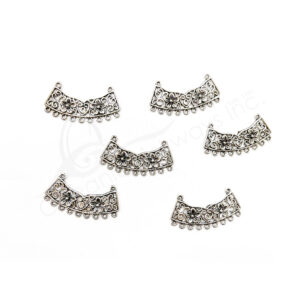 (CLOSE OUT) BEADS - METAL SETTING WITH LOOPS (PK 50) 1.5''W X 1 MM T