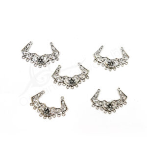 (CLOSE OUT) BEADS - METAL SETTING WITH LOOPS (PK 50) 1.5''W X 1 MM T