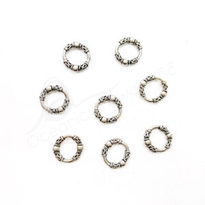 (CLOSE OUT) BEADS - METAL RING (PK 100) 0.5''DIA X 2 MM T