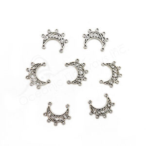(CLOSE OUT) BEADS - METAL SETTING WITH LOOPS (PK 100) 0.75''W X 1 MM T
