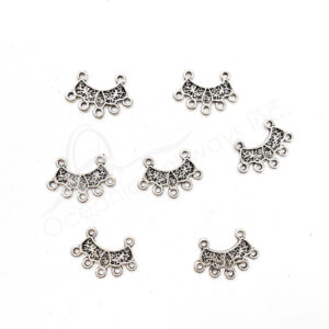 (CLOSE OUT) BEADS - METAL SETTING WITH LOOPS (PK 100) 0.75''W X 1 MM T