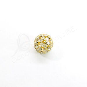 (CLOSE OUT) BEADS - METAL GOLD BALL SPARKLING 20 MM DIA