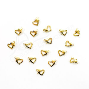 (CLOSE OUT) BEADS - METAL GOLD COLOR DOLPHIN LOBSTER CLASP (PK 50) 0.5''W X 2 MM T (BEAD OR HOOK)