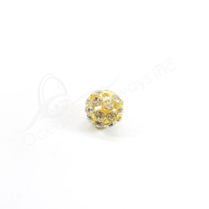 (CLOSE OUT) BEADS - METAL GOLD BALL SPARKLING 0.75''DIA