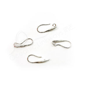 (CLOSE OUT) BEADS - METAL SILVER HOOK (PK 30) 19 MM L