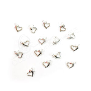 (CLOSE OUT) BEADS - METAL SILVER COLOR DOLPHIN LOBSTER CLASP (PK 50) 0.5''W X 2 MM T (BEADS OR HOOKS)