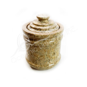 (CLOSE OUT) JAR - FOSSIL CORAL 4 X 4"