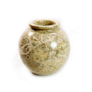 (CLOSE OUT) VASE - FOSSIL CORAL 6"DIA