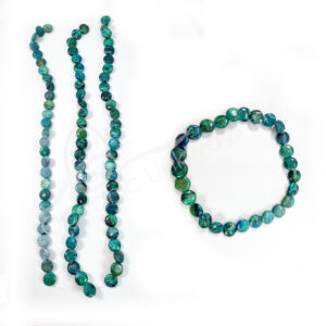 (CLOSE OUT) BEADS STRAND - CHRYSOCOLLA, DYED 15 MM