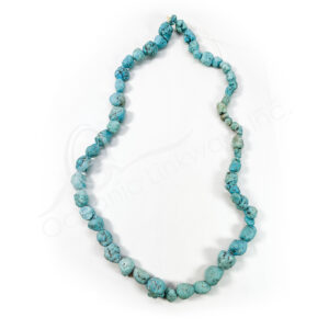 (CLOSE OUT) BEADS STRAND - TURQUOISE HOWLITE 15-25 MM