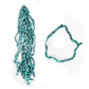 (CLOSE OUT) BEADS STRAND - TURQUOISE HOWLITE 5-10 MM