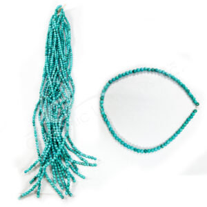 (CLOSE OUT) BEADS STRAND - TURQUOISE HOWLITE FACETED 5 MM