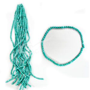 (CLOSE OUT) BEADS STRAND - TURQUOISE HOWLITE 6 MM