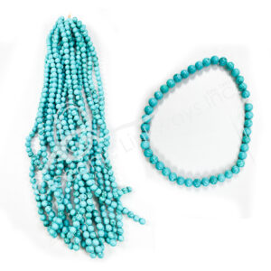 (CLOSE OUT) BEADS STRAND - TURQUOISE HOWLITE 10 MM