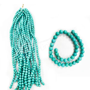 (CLOSE OUT) BEADS STRAND - TURQUOISE HOWLITE, GREEN 10 MM