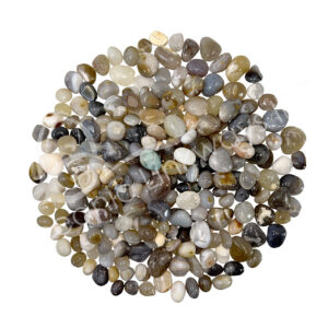 Natural Gray Agate Tumbled Stones