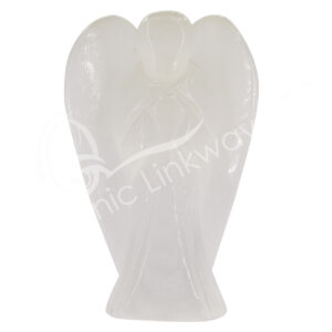 Polished Selenite Angel Carving