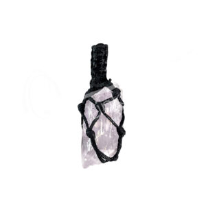 PENDANT - THREAD CAGE KUNZITE ROUGH 1.5-2"