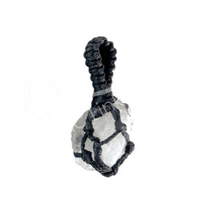PENDANT - THREAD CAGE MOONSTONE, RAINBOW ROUGH 1.5-2"