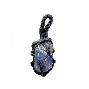 PENDANT - THREAD CAGE LABRADORITE ROUGH 1.5-2"
