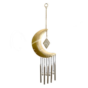 HANGING - CRESCENT MOON WIND CHIME 6 X 0.25 X 24"L