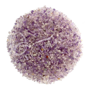 (CLOSE OUT) TUMBLED CHIPS - AMETHYST ROUNDED 5-15 MM