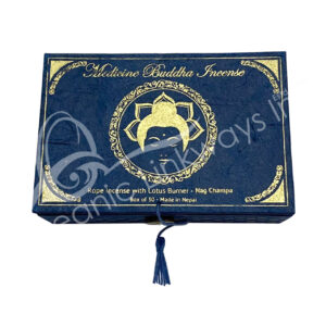 Nag Champa Rope Incense Set with Lotus Burner Box of 30
