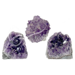 GEODE - AMETHYST, URUGUAYAN A CUT BASE NATURAL 1.25-2"W X 1.25-3"H