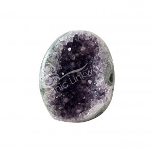 Amethyst Uruguayan C Geode Cut Base Polished
