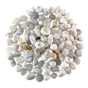 Snow White Agate Tumbled Stones