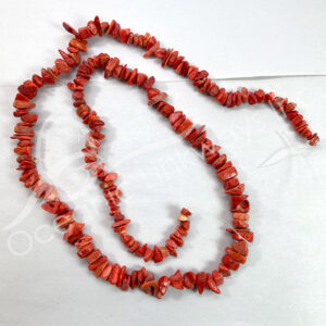 (CLOSE OUT) BEADS STRAND - CORAL CHIPS 36"