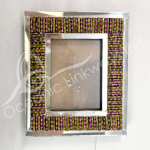 (CLOSE OUT) PICTURE FRAME - METAL SILVER & GOLD 6 X 5"
