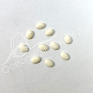 (CLOSE OUT) CABOCHON - JADE, WHITE (PK 10) 8 MM L