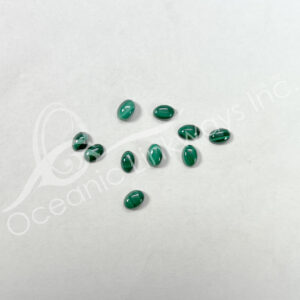 (CLOSE OUT) CABOCHON - MALACHITE (PK 10) 6 MM L