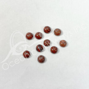 (CLOSE OUT) CABOCHON - OBSIDIAN, MAHOGANY (PK 10) 8 MM DIA