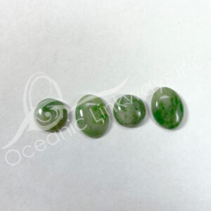 (CLOSE OUT) CABOCHON - AVENTURINE, GREEN WITH QUARTZ 15-20 MM L