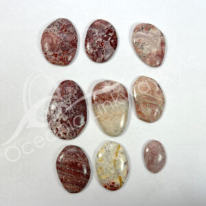 (CLOSE OUT) CABOCHON - JASPER, PINK 20-40 MM L